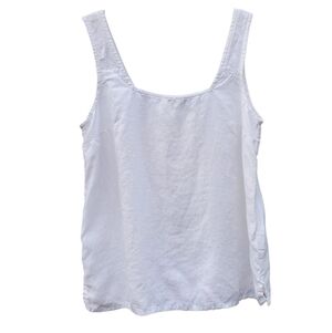Tahari White Hemp Tank Top